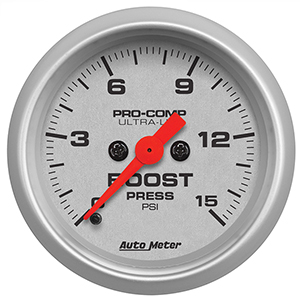AutoMeter 4350 Ultra-Lite 2-1/16" Boost Gauge 0-15 PSI Electrical