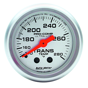 AutoMeter 4351 Ultra-Lite 2-1/16" Transmission Temperature Gauge, 140-280 F Mechanical