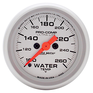 AutoMeter Gauge, Water Temp, 2 1/16", 100-260ºF, Digital Stepper Motor, Ultra-Lite 4355