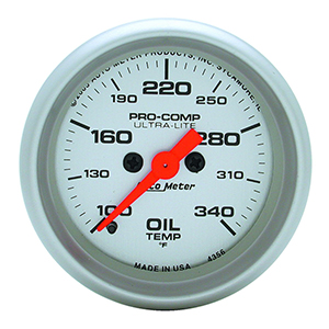 AutoMeter Gauge, Oil Temp, 2 1/16", 100-340ºF, Digital Stepper Motor, Ultra-Lite 4356