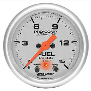 AutoMeter 4367 Ultra-Lite 2-1/16" Fuel Pressure Gauge, 0-15 PSI Electrical