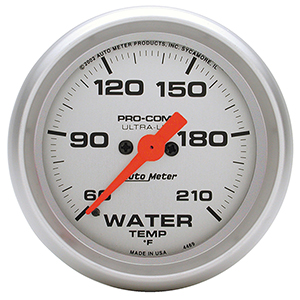 AutoMeter 4369 Ultra-Lite 2-1/16" Water Temperature Gauge, 60-210 F Electrical
