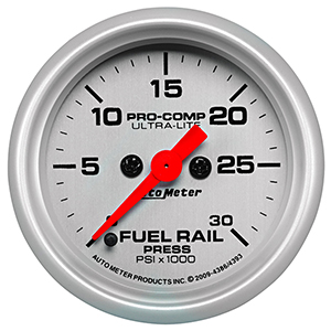AutoMeter 4393 Ultra-Lite 2-1/16" Fuel Rail Pressure Gauge, 0-30K PSI Electrical