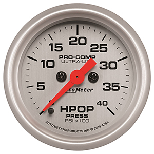 AutoMeter 4396 Ultra-Lite 2-1/16" High Pressure Oil Pump Gauge, 0-4K PSI Electrical