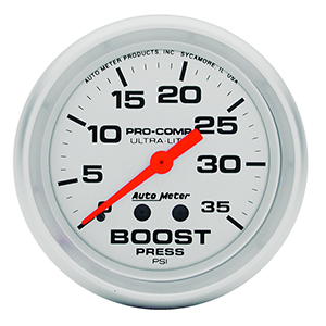 AutoMeter 4404 Ultra-Lite 2-5/8" Boost Gauge 0-35 PSI Mechanical