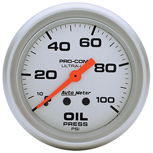 AutoMeter 4421 Ultra-Lite 2-5/8" Oil Pressure Gauge, 0-100 PSI Mechanical