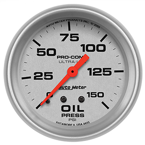 AutoMeter 4423 Ultra-Lite 2-5/8" Oil Pressure Gauge, 0-150 PSI Mechanical