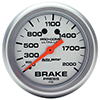 AutoMeter 4426 Ultra-Lite 2-5/8" Brake Pressure Gauge Gauge, 0-2000 PSI Mechanical