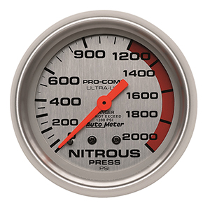 AutoMeter 4428 Ultra-Lite 2-5/8" Nitrous Pressure Gauge, 0-2000 PSI Mechanical