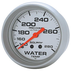 AutoMeter 4431 Ultra-Lite 2-5/8" Water Temperature Gauge, 140-280 F Mechanical