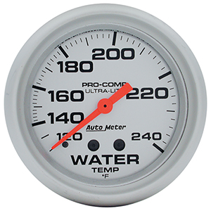 AutoMeter 4432 Ultra-Lite 2-5/8" Water Temperature Gauge, 120-240 F Mechanical