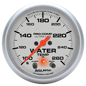 AutoMeter 4454 Ultra-Lite 2-5/8" Water Temperature Gauge, 100-260 F Electrical