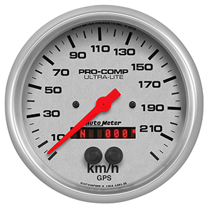 AutoMeter 4481-M Ultra-Lite 5" GPS Speedometer Gauge, 225 KM/H Electrical