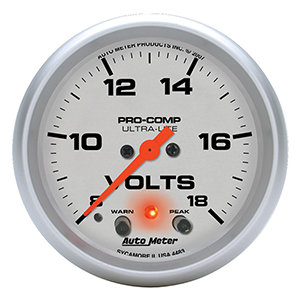 AutoMeter 4483 Ultra-Lite 2-5/8" Wideband Street Air/Fuel Ratio Gauge, 8-18V Electrical