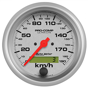 AutoMeter 4487-M Ultra-Lite 3-3/8" Speedometer Gauge, 0-190 KPH Electrical