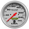 AutoMeter 4489-M Ultra-Lite 5" Speedometer Gauge, 0-260 KPH Electrical