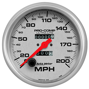 AutoMeter 4496 Ultra-Lite 5" Speedometer Gauge, 0-200 MPH Mechanical