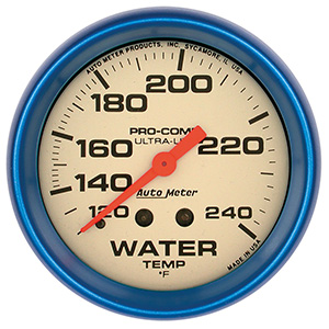 AutoMeter 4532 Ultra-Nite 2-5/8" Water Temperature Gauge, 120-240 F Mechanical