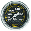 AutoMeter 4741 Carbon Fiber 2-1/16" Oil Temperature Gauge, 140-280 F Mechanical