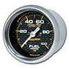 AutoMeter 4763 Carbon Fiber 2-1/16" Fuel Pressure Gauge, 0-100 PSI Electrical