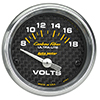 AutoMeter 4791 Carbon Fiber 2-1/16" Voltmeter Gauge, 8-18V Electrical