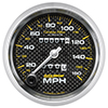 AutoMeter 4793 Carbon Fiber 3-3/8" Speedometer Gauge, 0-160 MPH Mechanical