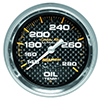 AutoMeter 4841 Carbon Fiber 2-5/8" Oil Temperature Gauge, 140-280 F Mechanical