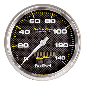 AutoMeter 4881 Carbon Fiber 5" GPS Speedometer Gauge, 0-140 MPH Electrical