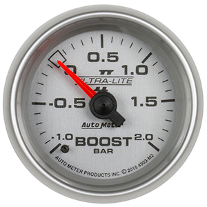 AutoMeter 4903-M2 Ultra-Lite II 2-1/16" Boost/Vacuum Gauge, -1/+2 Bar Mechanical