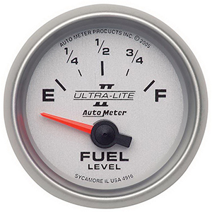 AutoMeter 4916 Ultra-Lite II 2-1/16" Fuel Level Gauge, 240- 33 Ohms,  Electrical
