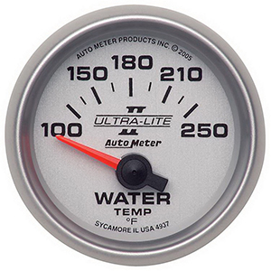 AutoMeter 4937 Ultra-Lite II 2-1/16" Water Temperature Gauge, 100-250 F Electrical