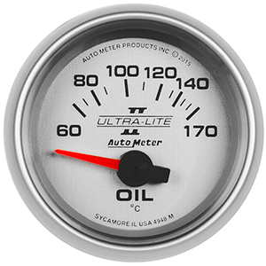 AutoMeter 4948-M Ultra-Lite II 2-1/16" Oil Temperature Gauge, 60-170 C  Electrical