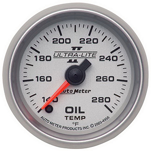 AutoMeter 4956 Ultra-Lite II 2-1/16" Oil Temperature Gauge, 140-280 F Electrical