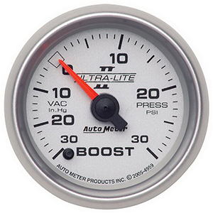 AutoMeter 4959 Ultra-Lite II 2-1/16" Boost/Vacuum Gauge, 30 HG / 30 PSI Electrical