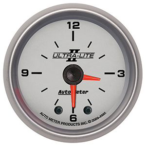 AutoMeter 4985 Ultra-Lite II 2-1/16" 12 Hour Clock Gauge  Electrical