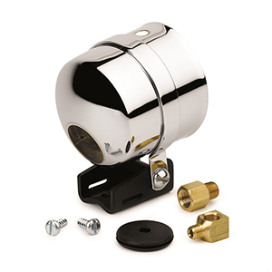 AutoMeter Gauge Mount, 2 5/8", Pedestal w/ Chrome Cup, For Liquid Filled Mech. Gauge