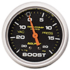 AutoMeter 5401 Pro-Comp 2-5/8" Liquid Filled Boost / Vacuum Gauge, 30 HG / 20 PSI Mechanical