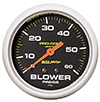 AutoMeter 5403 Pro-Comp 2-5/8" Liquid Filled Blower Pressure Gauge with Memory, 0-60 PSI Mechanical