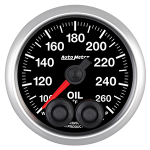 AutoMeter 5638 Elite 2-1/16" Oil Temperature Gauge, 100-260 F Electrical