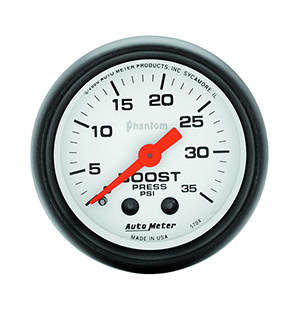 AutoMeter 5704 Phantom 2-1/16" Boost Gauge, 0-35 PSI Mechanical
