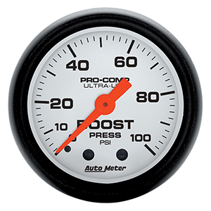 AutoMeter 5706 Phantom 2-1/16" Boost Gauge, 0-100 PSI Mechanical