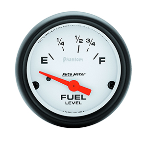 AutoMeter 5718 Phantom 2-1/16" Fuel Level Gauge, 16-158 Ohms Electrical