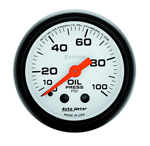 AutoMeter 5721 Phantom 2-1/16" Oil Pressure Gauge, 0-100 PSI Mechanical