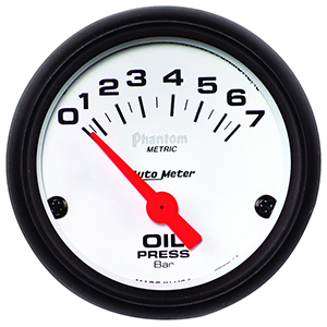 AutoMeter 5727-M Phantom 2-1/16" Oil Pressure Gauge, 0-7 Bar Electrical