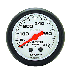 AutoMeter 5731 Phantom 2-1/16" Water Temperature Gauge, 140-280 F Mechanical