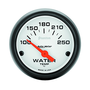 AutoMeter 5737 Phantom 2-1/16" Water Temperature Gauge, 100-250 F Electrical