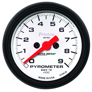 AutoMeter 5744-M Phantom 2-1/16" Pyrometer Gauge, 0-900 C Electrical