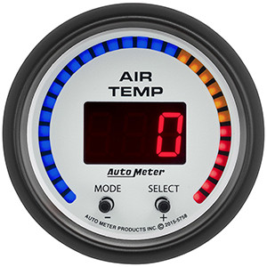 AutoMeter 5758 Phantom 2-1/16" Dual Channel Air Temperature Gauge 0-300 F Digital
