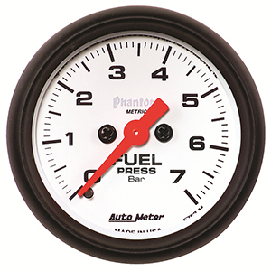 AutoMeter 5763-M Phantom 2-1/16" Fuel Pressure Gauge, 0-7 Bar Electrical