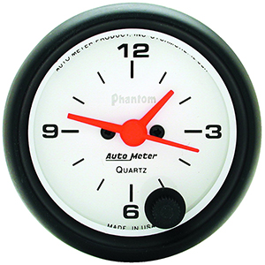 AutoMeter 5785 Phantom 2-1/16" 12 Hour Clock Gauge Electrical